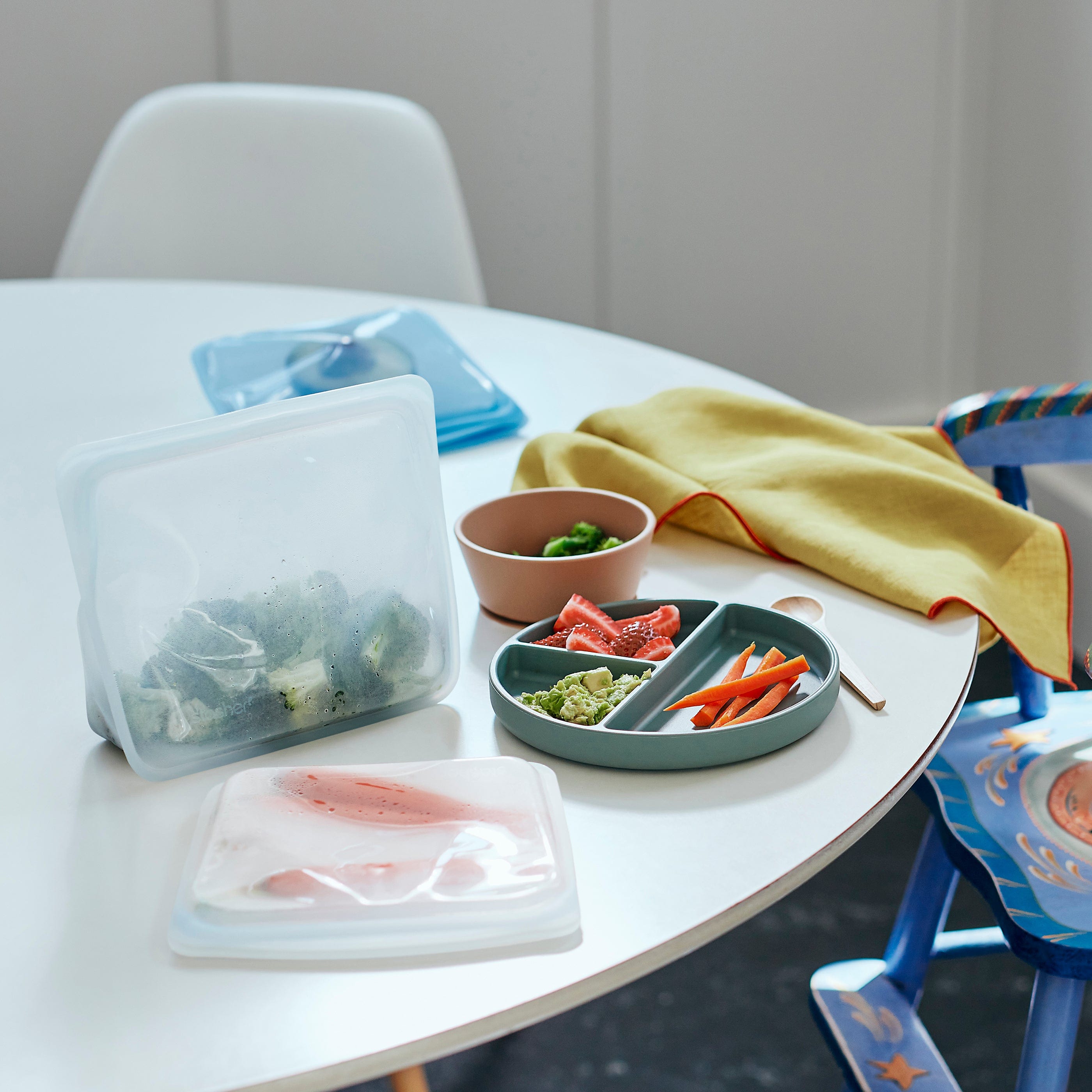 Reusable Stand-Up Mid Bag care and storage view