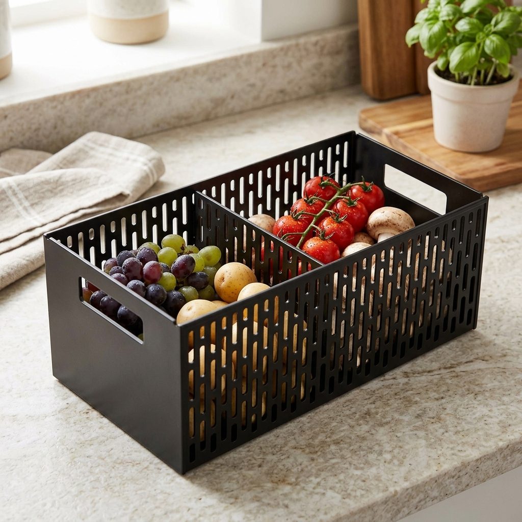 Produce organizer basket detail view