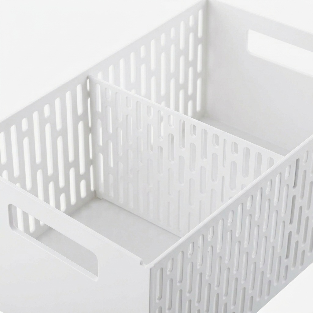 Mesh produce storage basket side detail