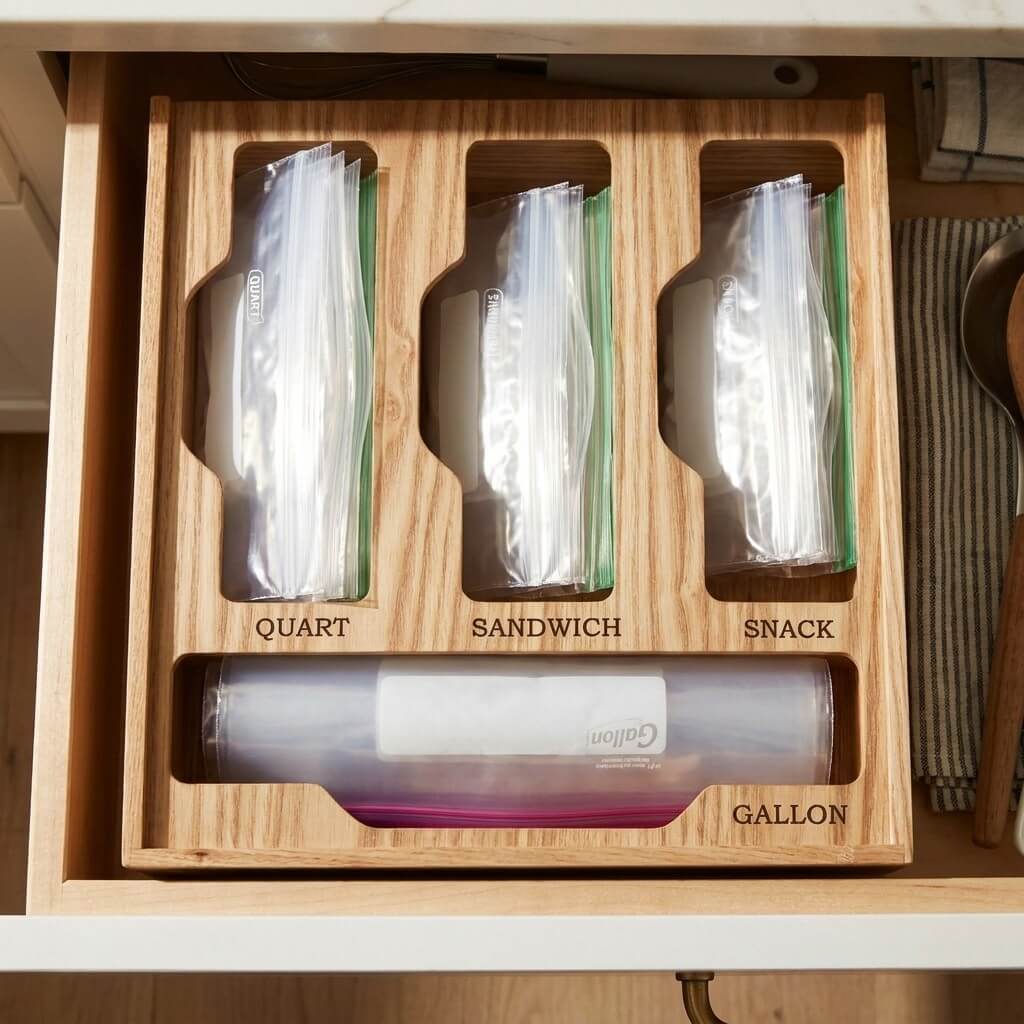 Kitchen drawer bag organizer product detail