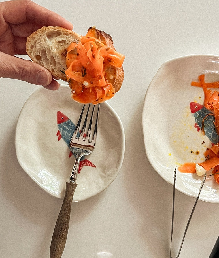 Ceramic fish dish as tabletop decorative tray