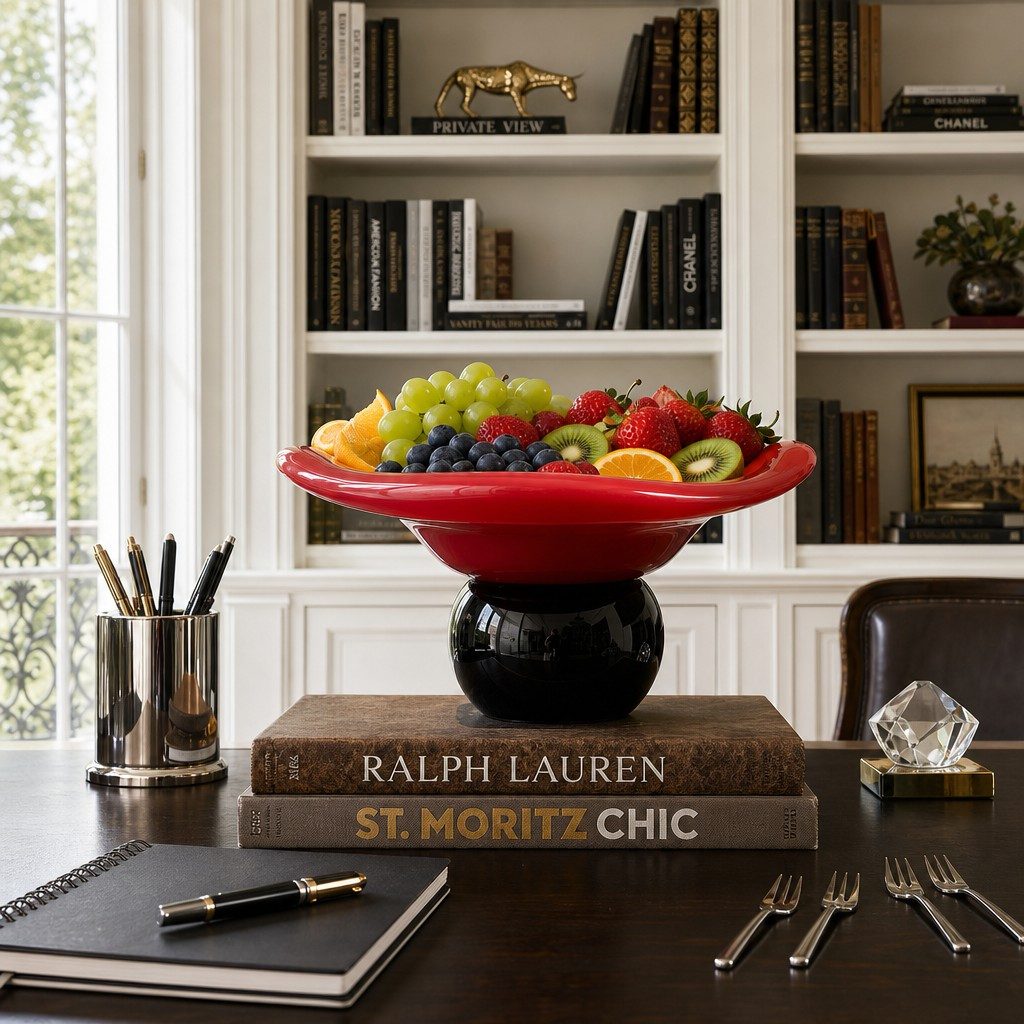 Retro ceramic fruit bowl for tabletop display